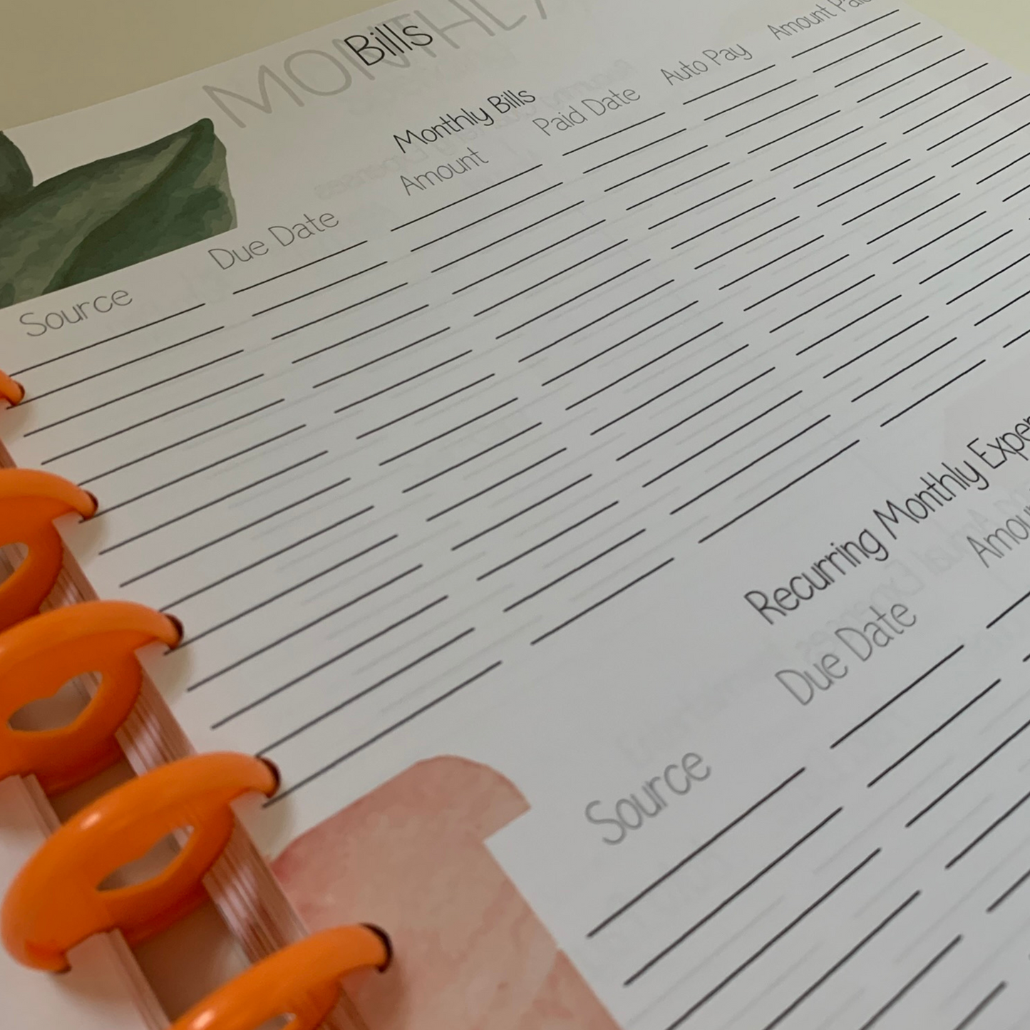 Sunkissed Love Budget Planner for Beginners| 12 Month Undated Discbound Budget Planner for Black Women