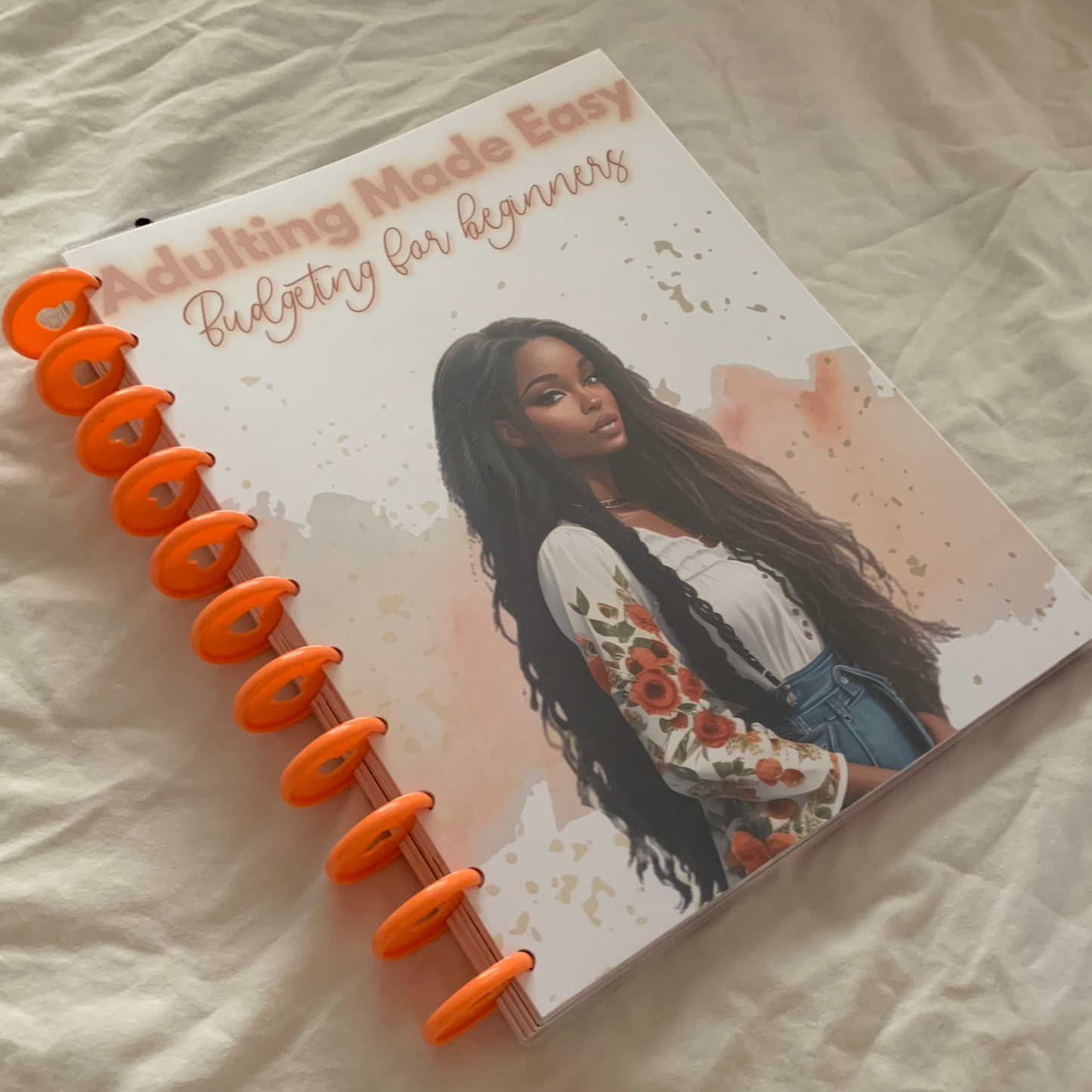 Sunkissed Love Budget Planner for Beginners| 12 Month Undated Discbound Budget Planner for Black Women