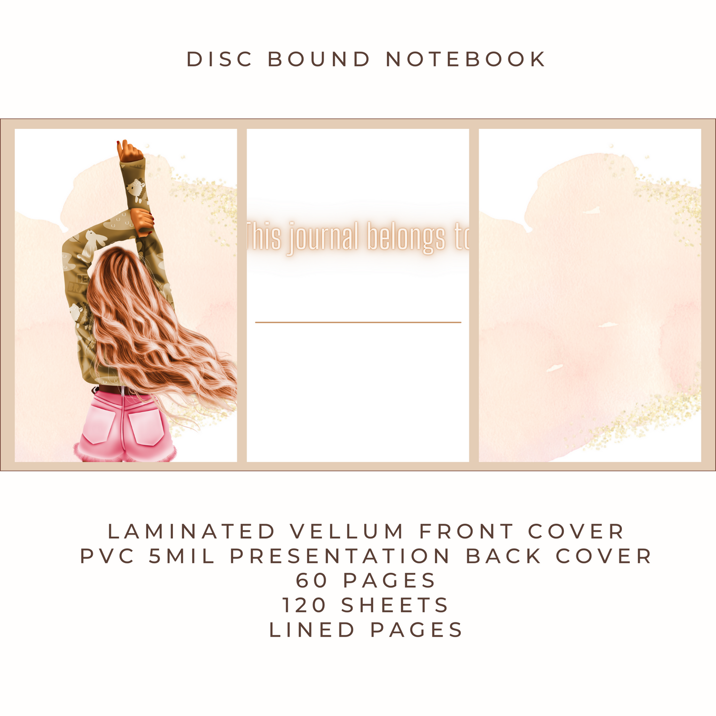 A Pop of Pastel| Discbound Lined Journal