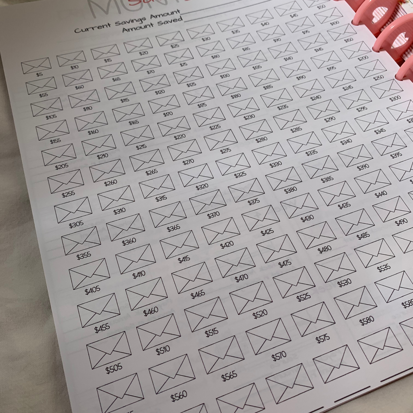 Simple Chic and Pink Budget Planner for Beginners| 12 Month Undated Discbound Budget Planner