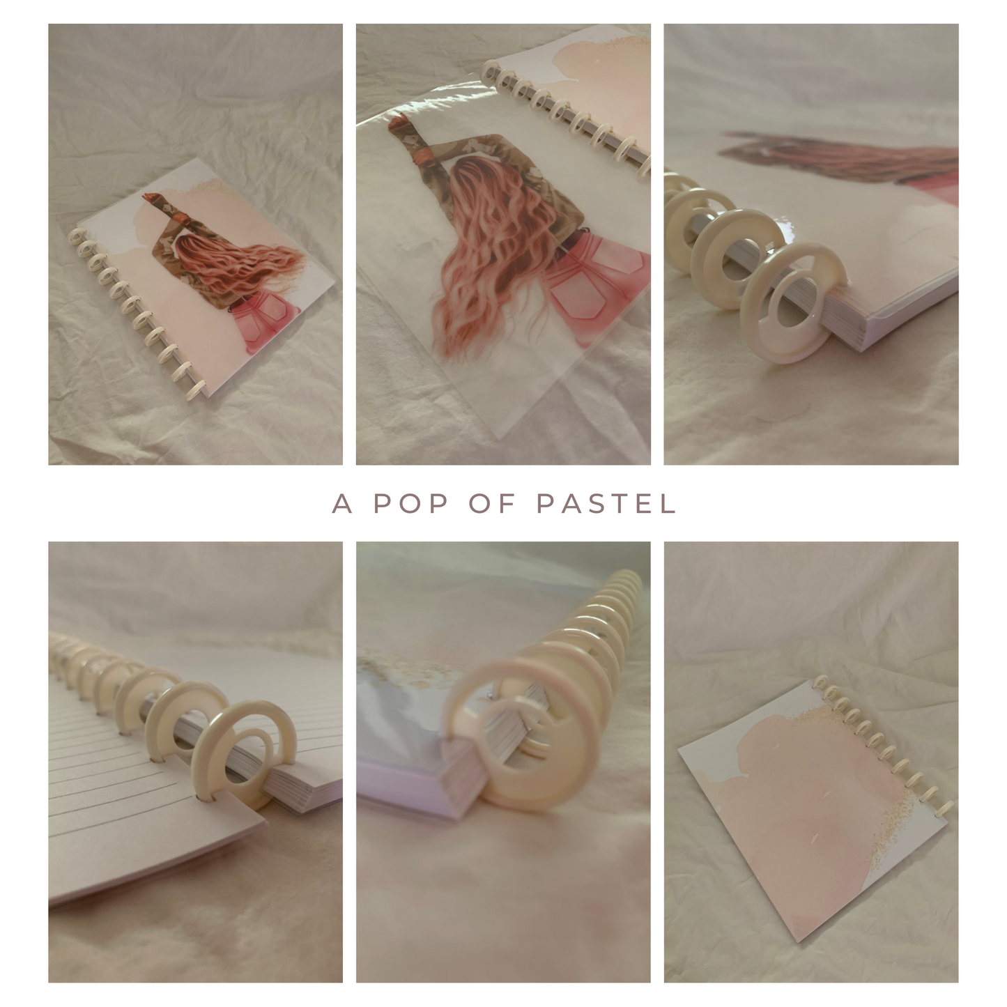 A Pop of Pastel| Discbound Lined Journal