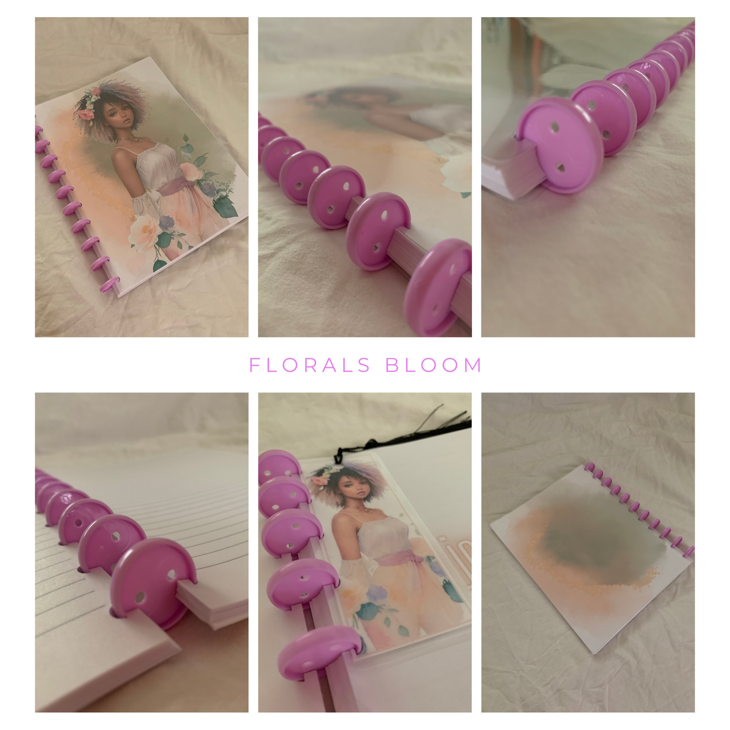 Florals Bloom Journal | Discbound Lined Journal for Black Girls