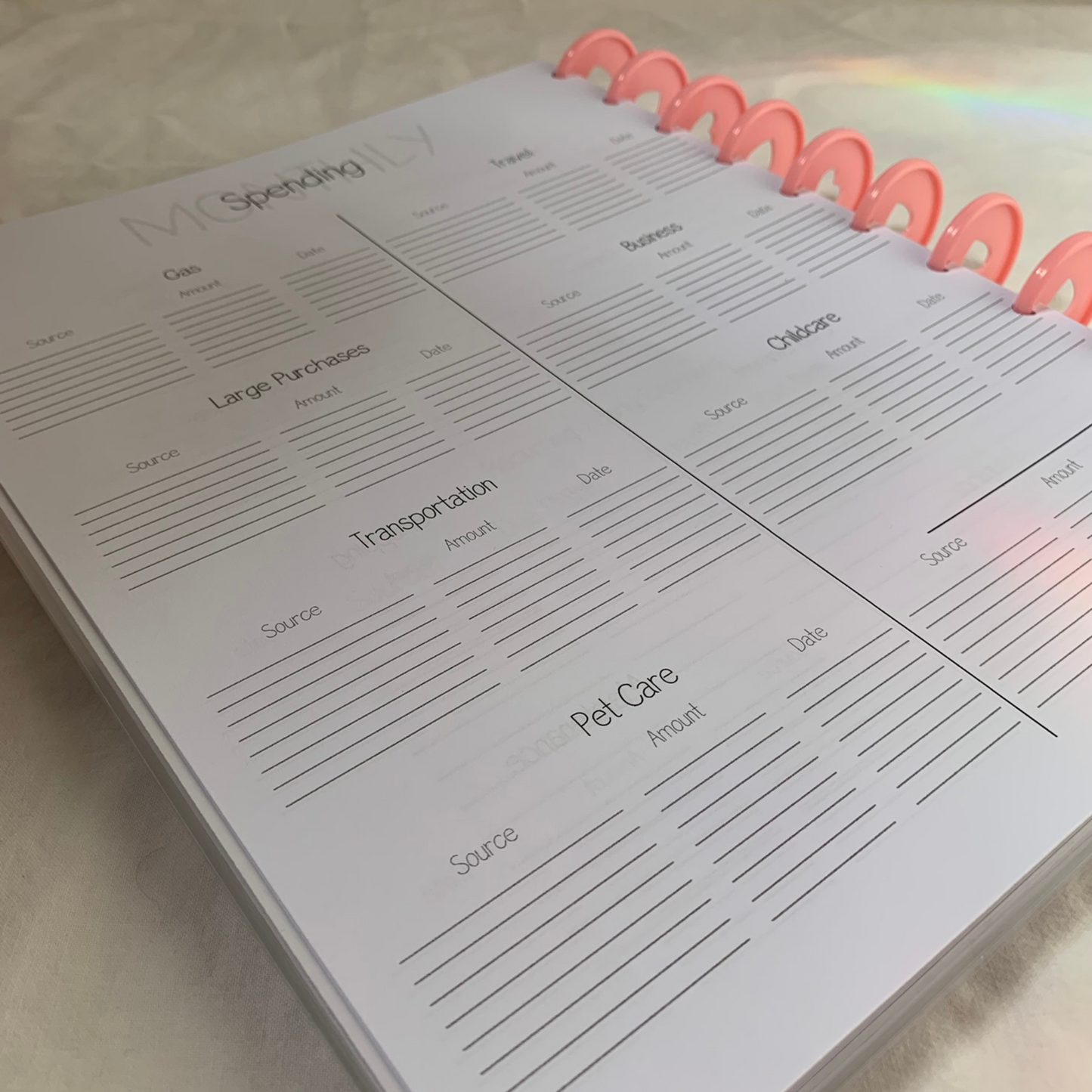 Minimalist Budget planner for Beginners| 12 Month Undated Discbound Budget Planner| expense tracker