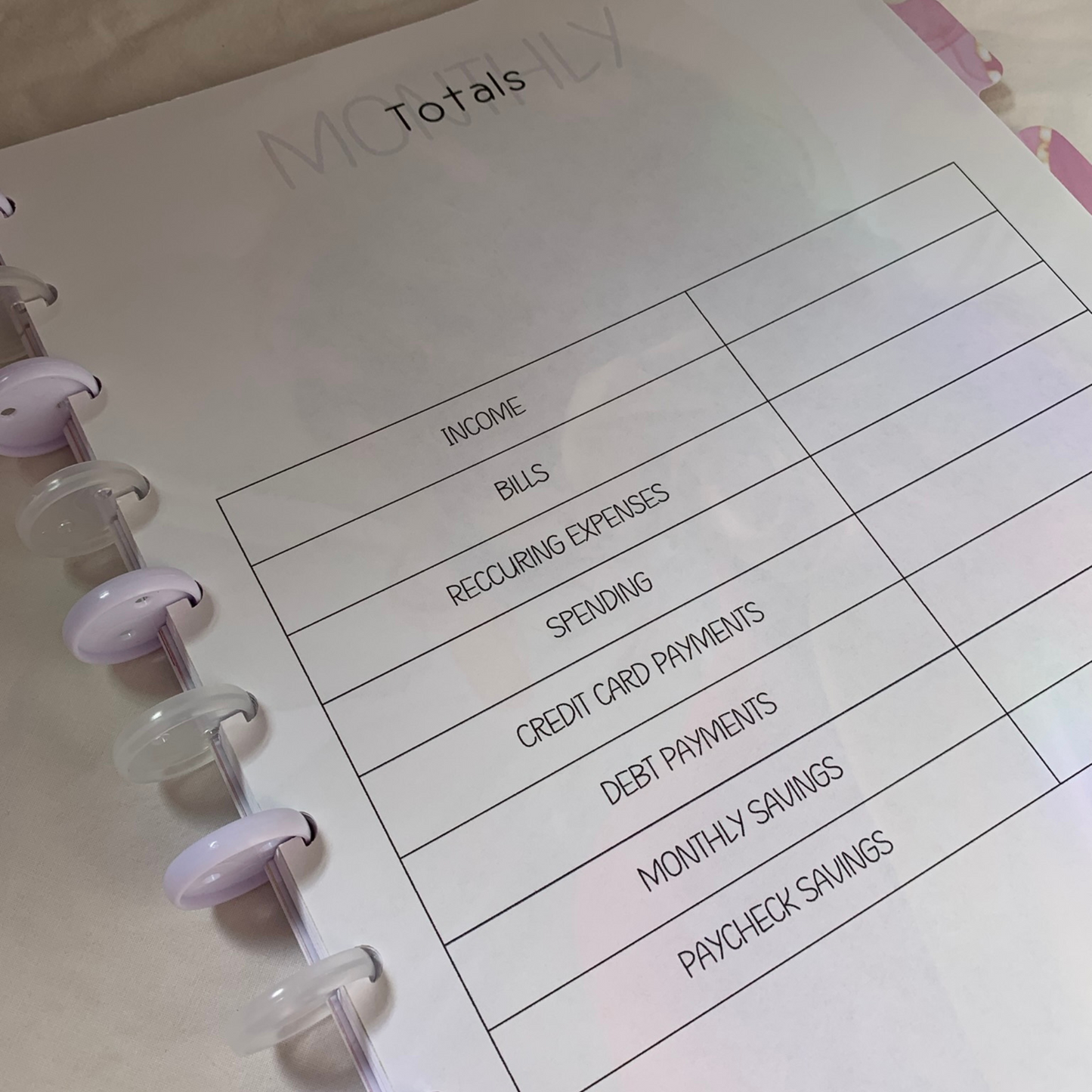 Adulting Made Easy Undated Six Month Budget Planner with tabs (ZW)