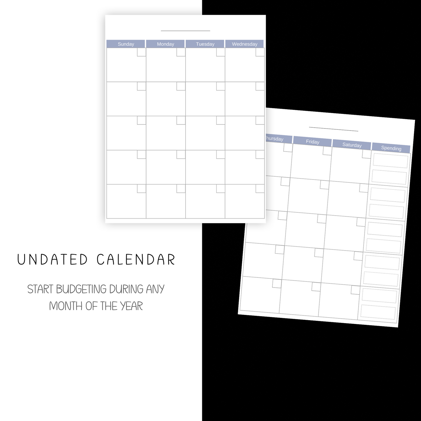 Men Budget Too Undated Six Month Budget Planner with laminated tabs (ZW)