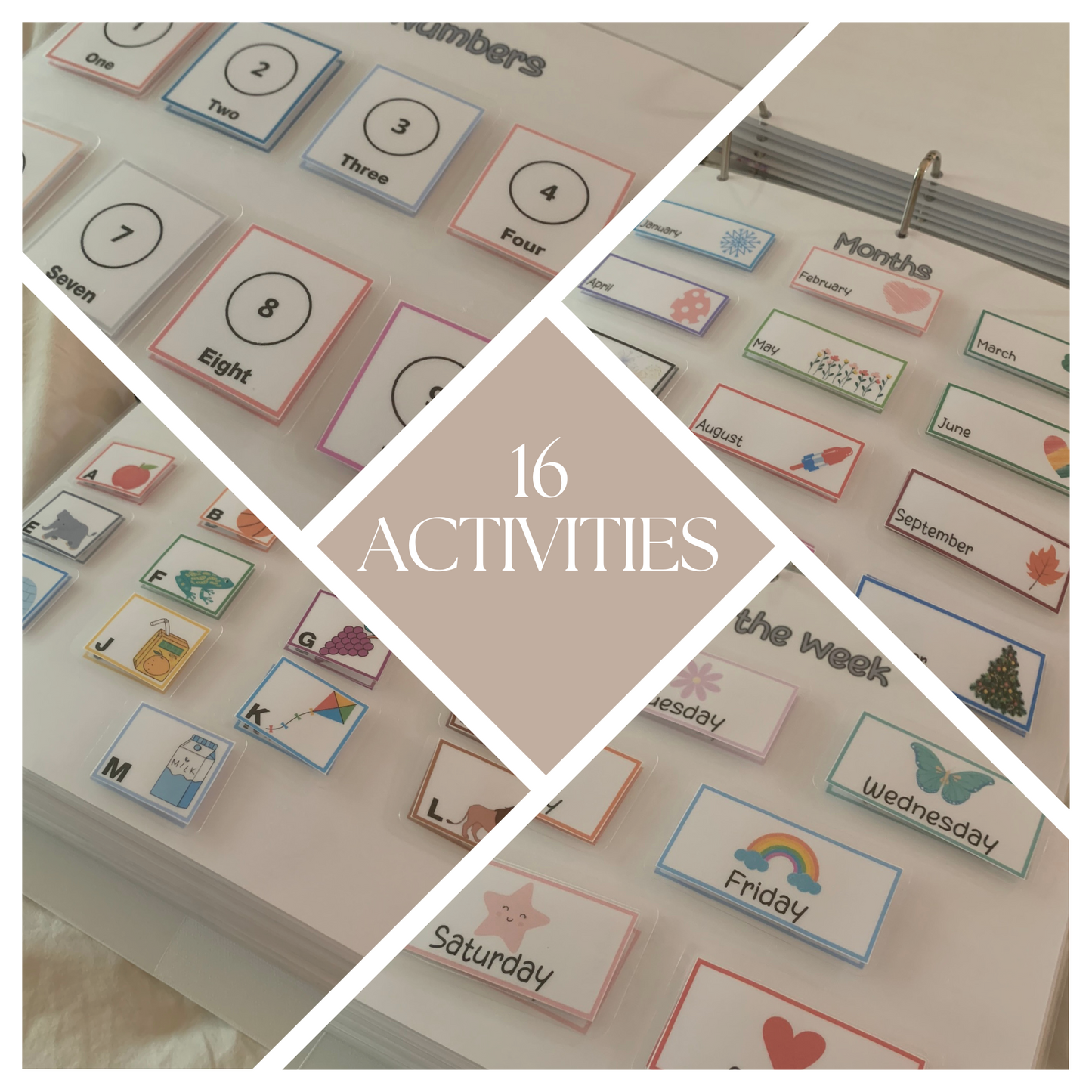 Interactive Learning Binder| preschool toddler activity binder| busy binder