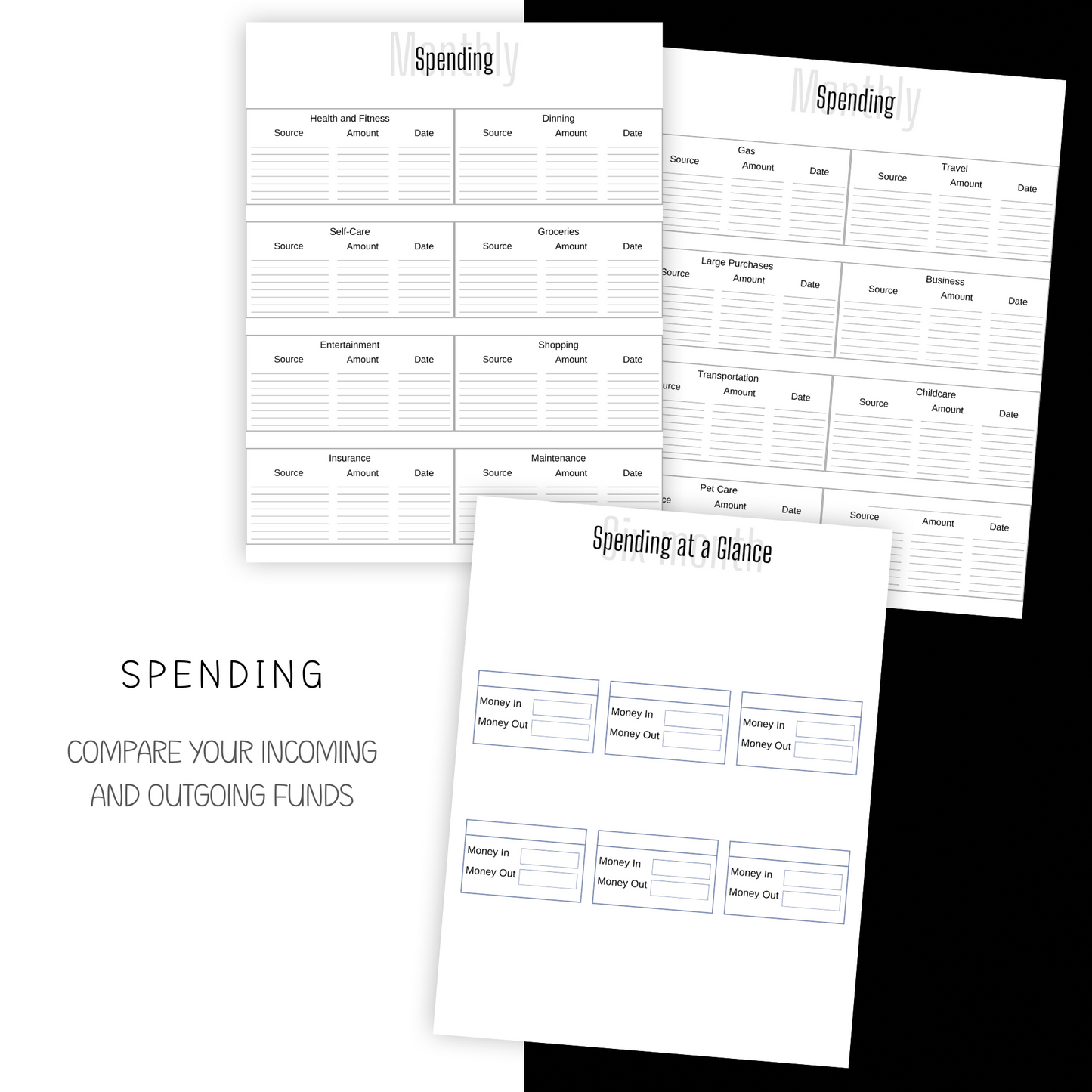 Men Budget Too Undated Six Month Budget Planner with laminated tabs (ZW)