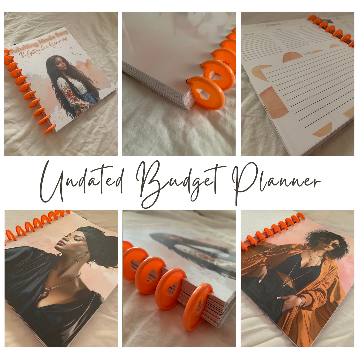 Sunkissed Love Budget Planner for Beginners| 12 Month Undated Discbound Budget Planner for Black Women