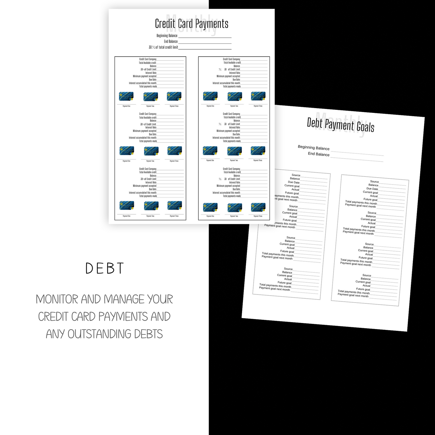 Men Budget Too Undated Six Month Budget Planner with laminated tabs (ZW)