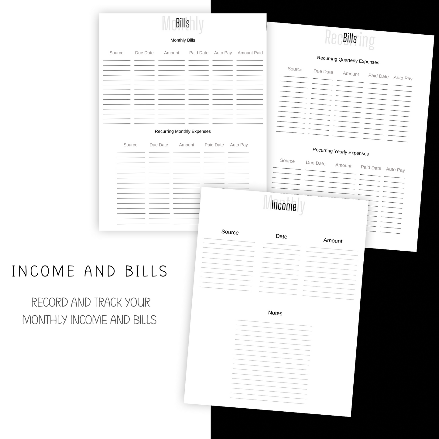 Men Budget Too Undated Six Month Budget Planner with laminated tabs (ZW)