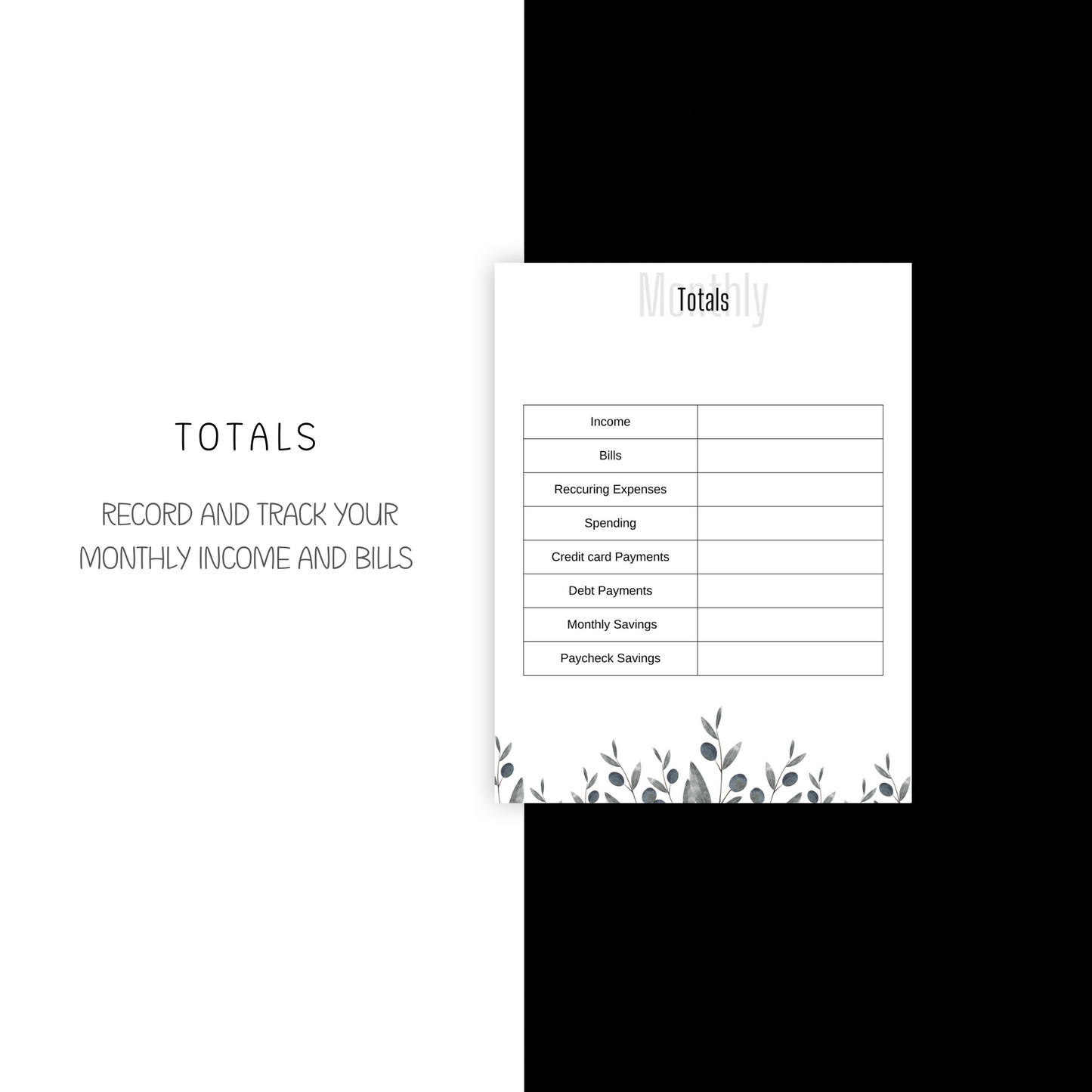 Men Budget Too Undated Six Month Budget Planner with laminated tabs (ZW)