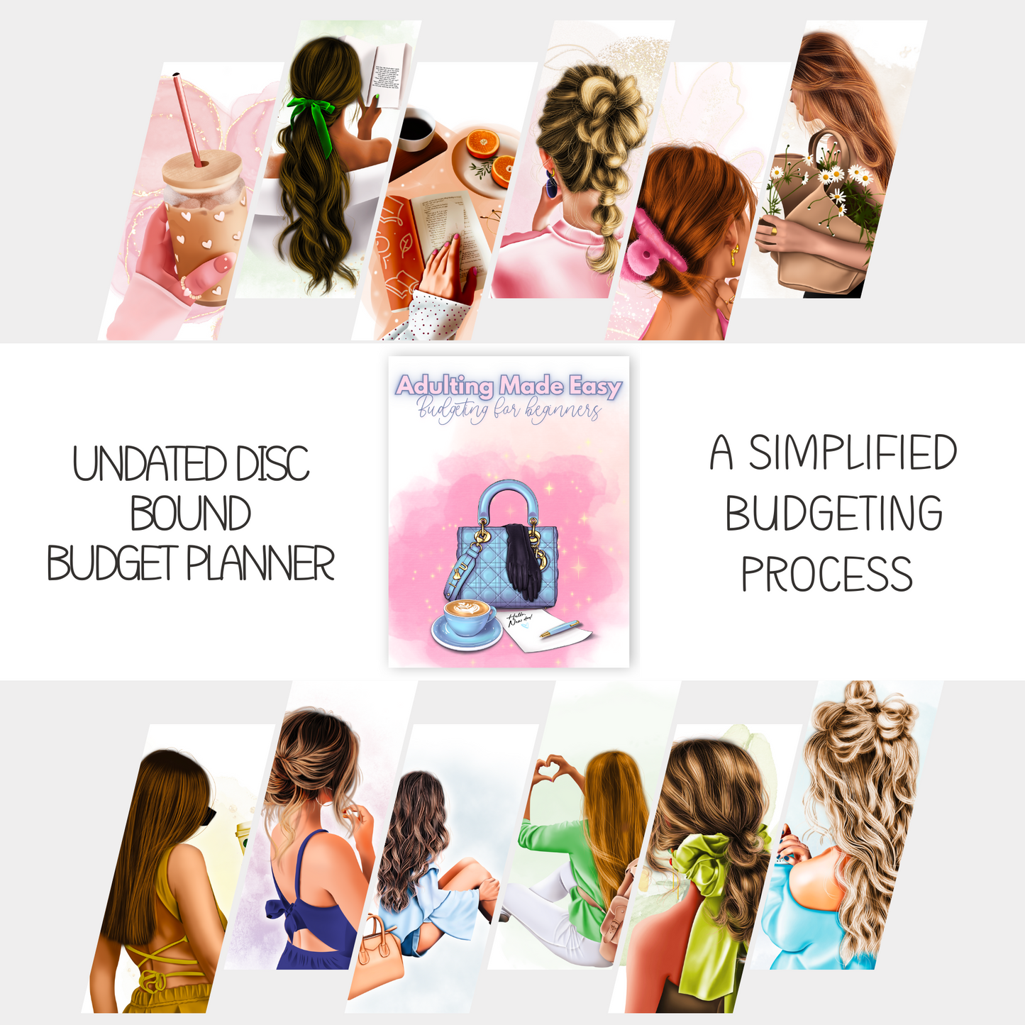 Adulting Made Easy Undated Six Month Budget Planner with tabs (ZW)