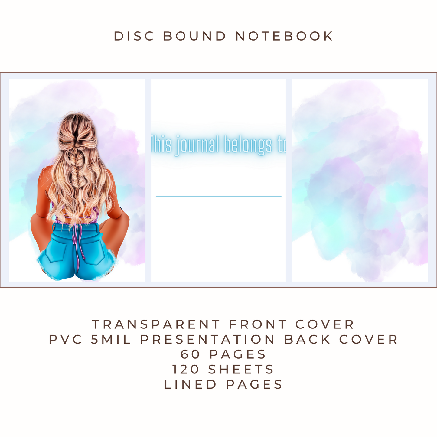 Shades of Bliss Journal | Discbound Lined Journal (ZW)