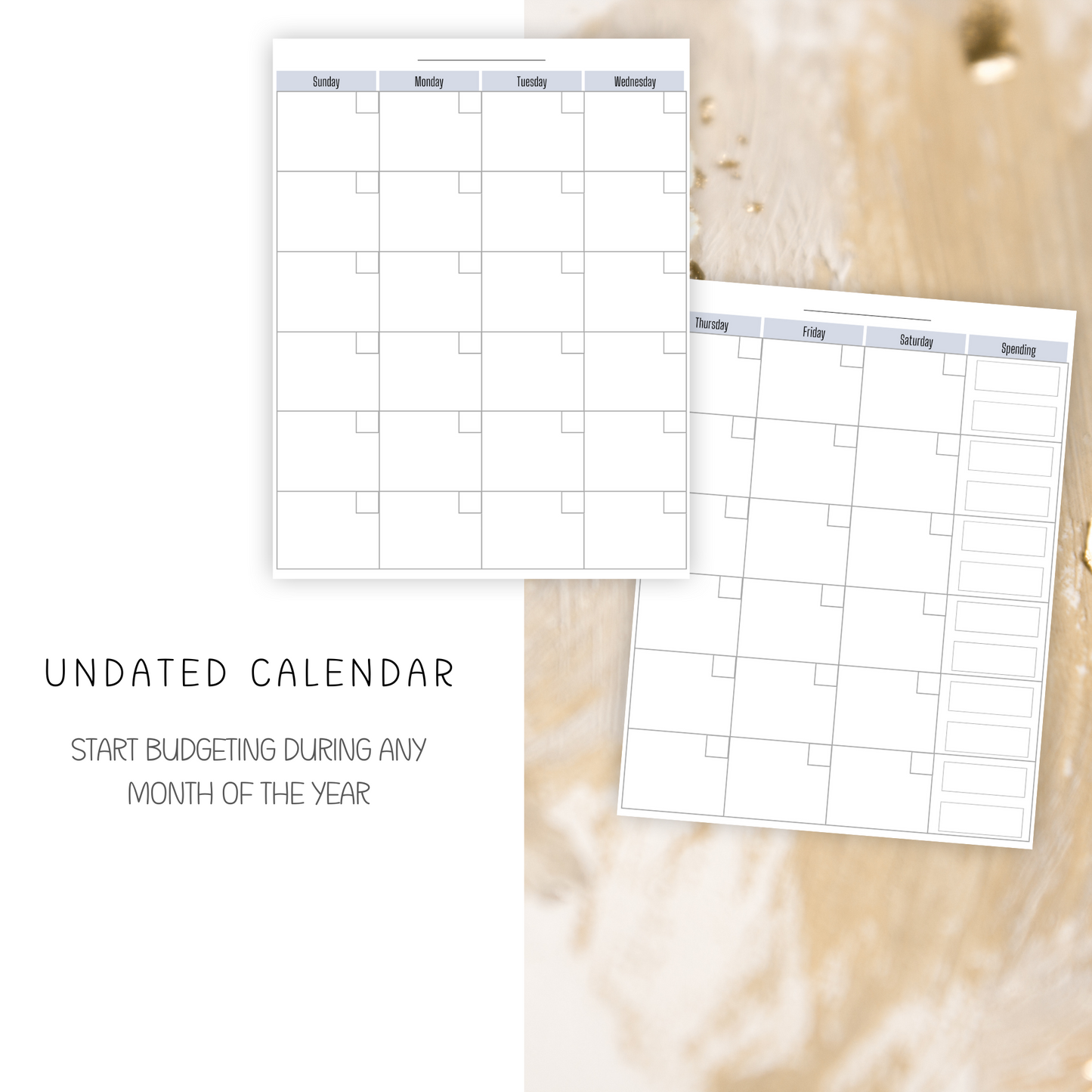 Men Budget Too| Undated Six Month Discbound Budget Planner for men