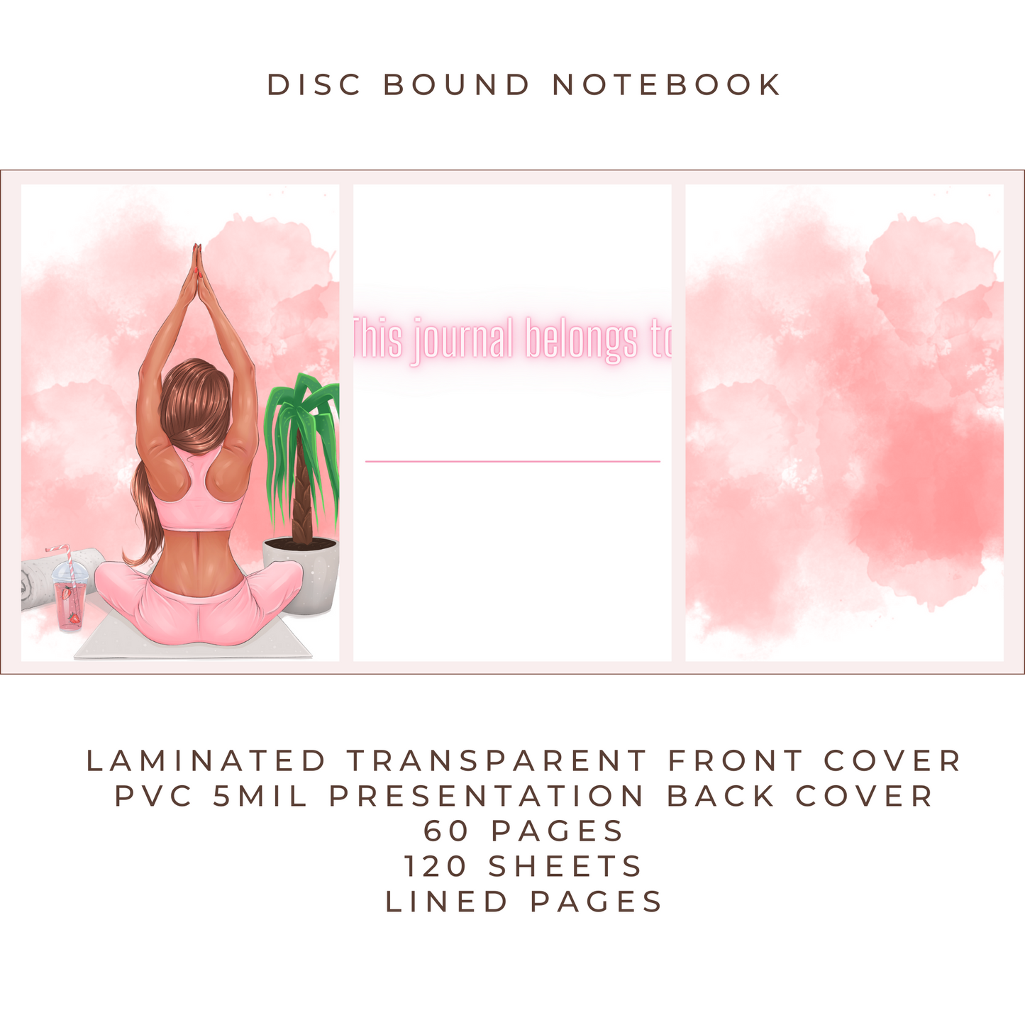 Pink Serenity Journal | Discbound Lined Journal