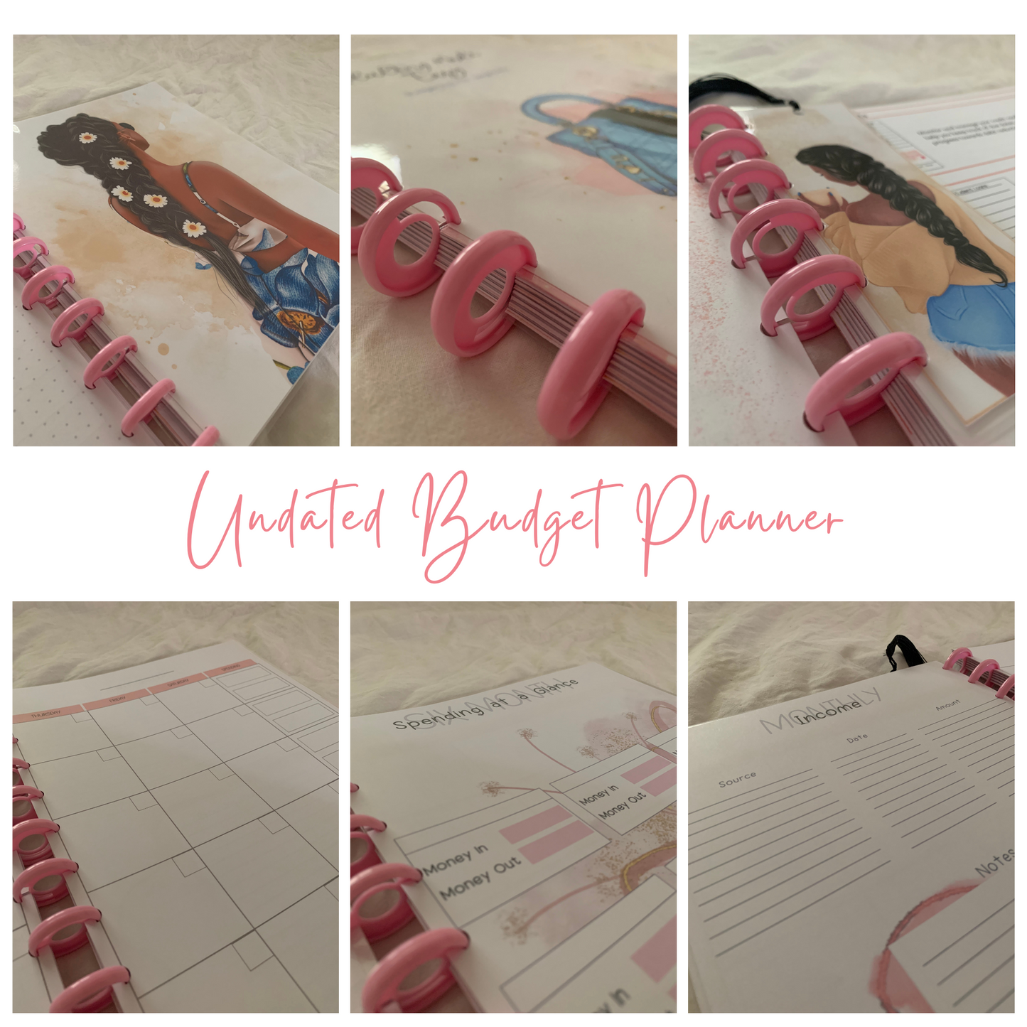 Adulting Made Easy Budgeting for Beginners| Undated Six Month Discbound Budget Planner for black women with laminated dividers (ZW)